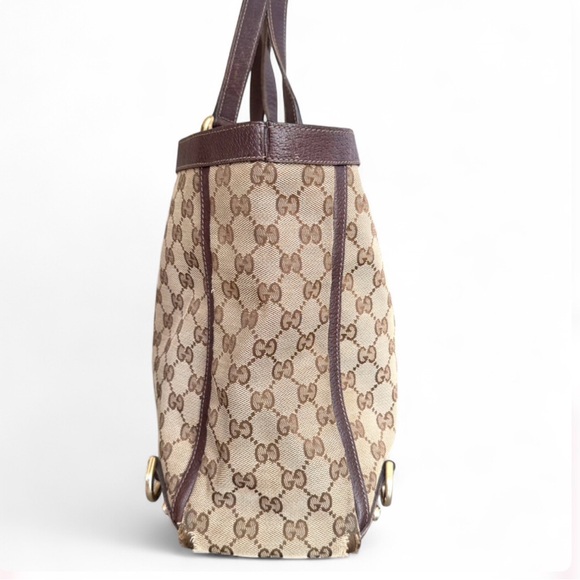 Gucci Brown Monogram Tote Bag with COA - Picture 9 of 17